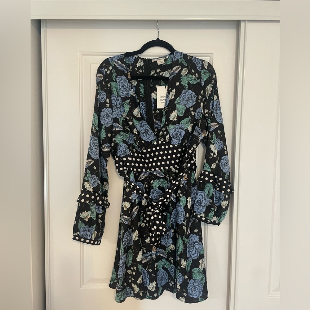 Long Sleeve Satin Dress
